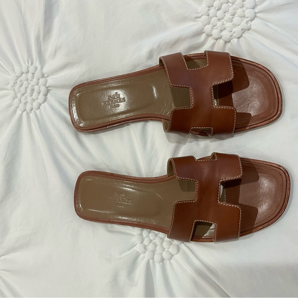 Hermes Oran Sandals 37.5